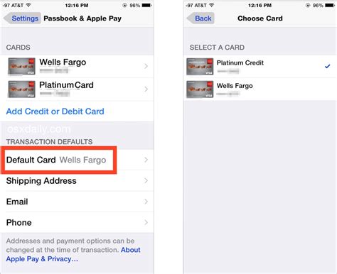 At the payment terminal in the store, present your rewards card by holding iPhone near the contactless reader. Apple Pay then switches to your default payment card to pay for the purchase. In some stores, you can apply your rewards card and payment card in one step. In other stores, you need to wait until the terminal or cashier asks for payment.